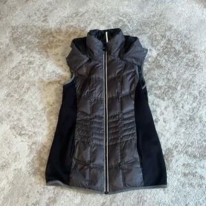 Michael Kors Grey/Black Outdoor Vest with Detachable Hood Size S